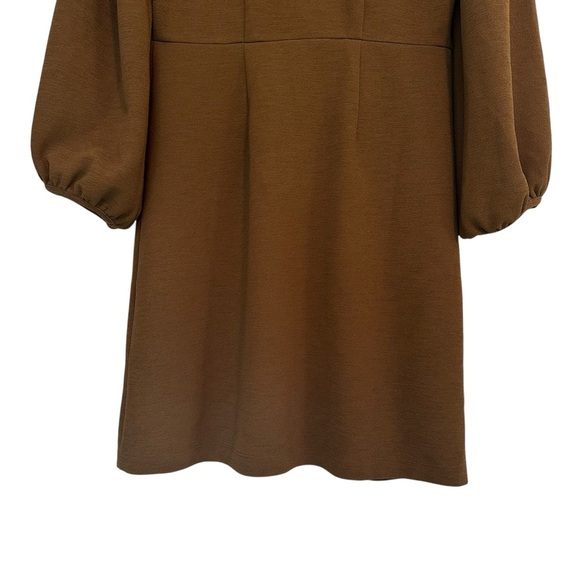 MADEWELL Texture & Thread Crepe Balloon-Sleeve Dress Olive Womens Size M - Picture 8 of 12